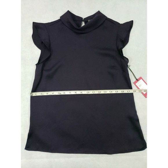 Vince Camuto Blouse Plum Purple Ruffled Sl… - Picture 5 of 8